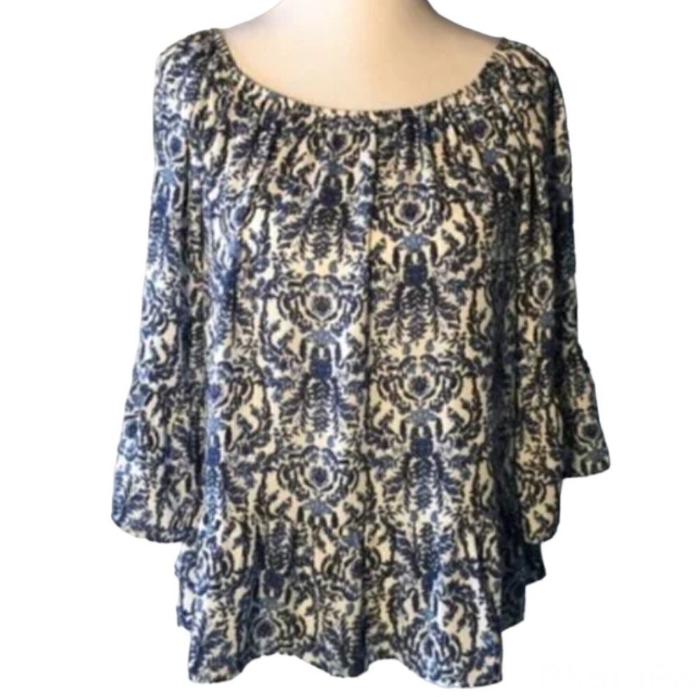 Abbeline blue/white top size M